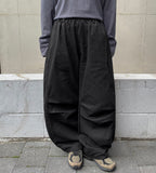 Benkyu Snap Parachute Banding Wide Pants