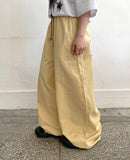 Mamiko pintuck string wide cotton banding pants