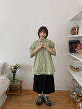 [unisex] Biger Cotton Over Short Sleeve Shirt