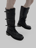 1130 Strap Walker Long Boots (4 cm)