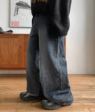 Kumiro Wide Stripe Denim Pants