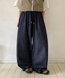 Kekun Frill Denim Wide Pants