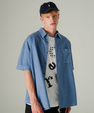 Cool Summer Stripe Pigment Short Sleeve Shirt
