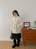 Riallo High Neck Boucle Half Coat