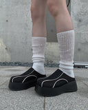Rebel high heel platform mule slippers