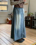 Seku Washing Denim Long Skirt