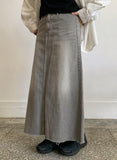 Sanveni Cutting Denim Long Skirt