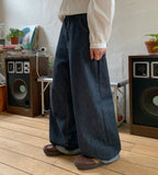Lucyu Bijo Raw Wide Denim Pants