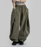 Maxi wide washed pants