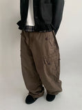 Lilpon Cargo Wide Balloon Pants