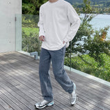 Formal grayish denim pants