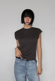 CASHMERE CAP SLEEVE KNIT