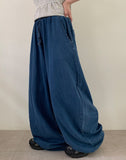 Celmo Summer Cool Banding Denim Wide Pants