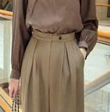 Berzel Pintuck Adjust Wide Slacks