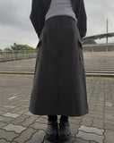 Ems Cotton Cargo Pocket Long Skirt