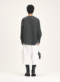 ROUND NECK CHECK SHIRT