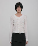 Saya Frill Puff Long Blouse