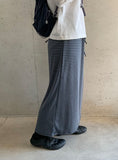 Tuque Stripe Banding Long Skirt