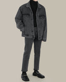 Oversize denim jacket Gray