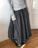 Beon Check Long Skirt