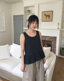[Scrunchie set] Kicho Dot Ribbon Sleeveless Blouse