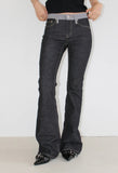 COLOR BLOCK BOOTCUT DENIM