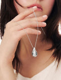 [Premium Plating] Champagne Full Moon AB(W) Big Bowl Long Necklace
