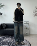 Enon Varsity Knit Hooded Zip-Up