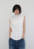 RIBBED HOODED SLEEVELESS