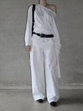 Bevel Rivet Cotton Pants