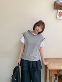 Heldo Color Matching Layered Dot Hood Vest