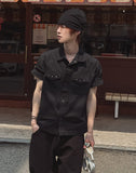 Bundry Waist Snap Pocket Short Sleeve Shirt