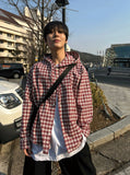 Hooded check shirt