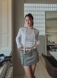 Vintage Fall-Up Cargo Mini Skirt
