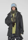 (WOOL) HIGH-NECK HALF COAT