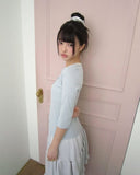 S-On Star Pattern Three Quarter T-Shirt