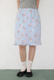 BLOOM FRILL MIDI SKIRT