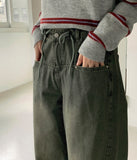 Dottio String Washing Wide Pants