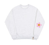 Elbow Pink Flower Dot Sweatshirt