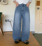 Minye painting wide denim pants