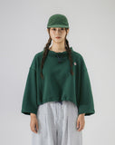 [AG.W] Wappen Stand Neck Crop Sweat Shirt
