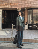 Kates leather over blazer