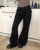 Hiel Low-Rise Bootcut Elastic Pants