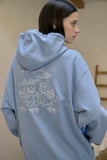 Bloom Rabbit Embroidered Hoodie