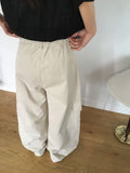 Kain Balloon Wide Cotton Cargo Banding Pants