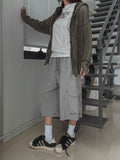 Side Round Pile Bermuda Pants