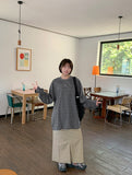 [unisex] Nelle Stripe Over Long Sleeve Tee