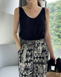 Chillin Bohemian Printed Banding Wide Cool Pants