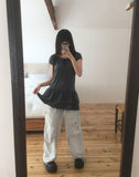 [Layered Look] Yuu Tiered Ribbon Puff One Piece
