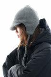 Braided knit earflap cap